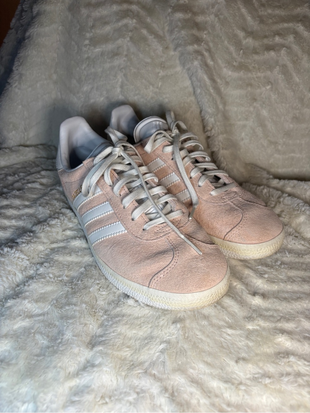 adidas Gazelle Women's Suede Sneakers in Light Pink and White - Picture 6 of 6